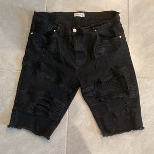 Blind Trust Black Denim Shorts